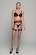Milena by Paris Set Garters with Lace Black