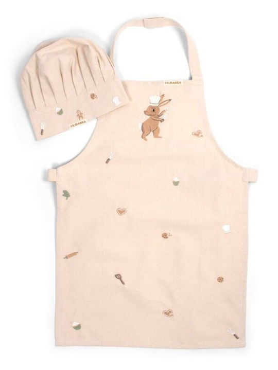 Filibabba Apron with Chefs Hat Beige