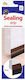 TnS Draft Stopper Door with Brush in Black Color