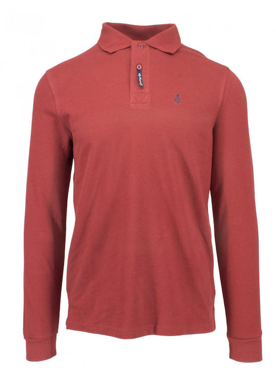 Explorer Polo Herrenbluse Langarm Burgundische