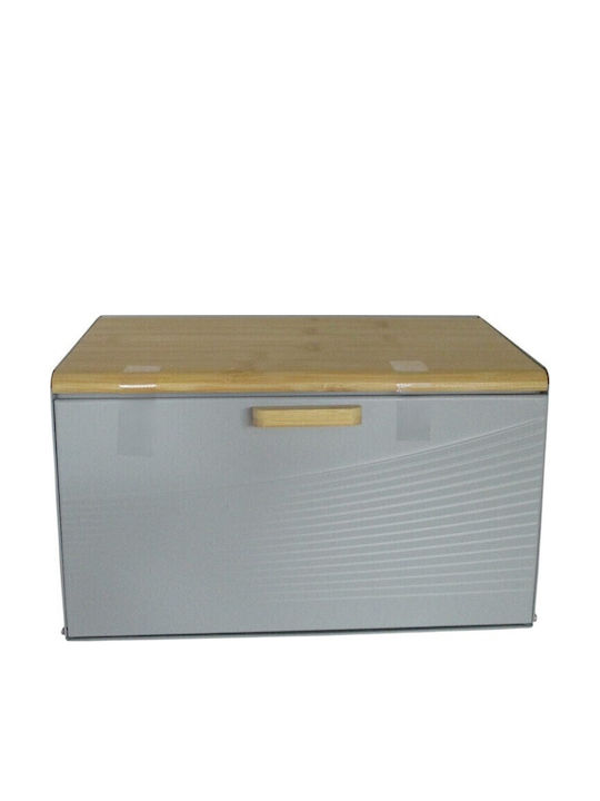 HFA Brotkasten mit Deckel Metallisch Gray 36x21.6x20.4cm