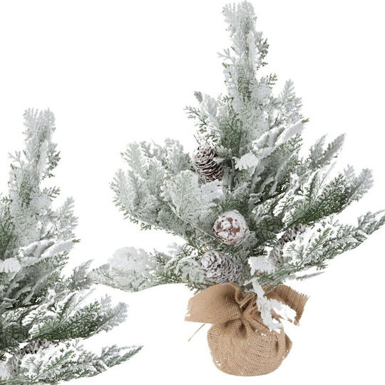 Christmas Decorative Snowy Wood Tree 45cm Green