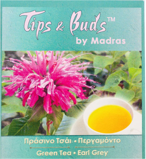 Tips & Buds Earl Grey Green Tea 10 Bags