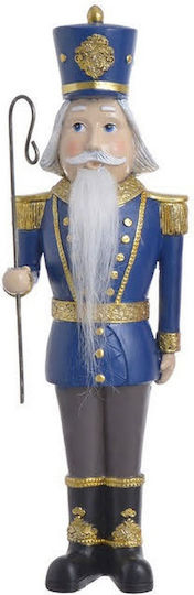Weihnachts-Nussknacker Blau aus Keramik