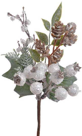 Artificial Branch with Pine Cones and Pomegranates 23cm