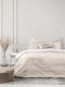 Nima Venity Pillowcase Set Flannel with Envelope Cover Beige 50x70cm.
