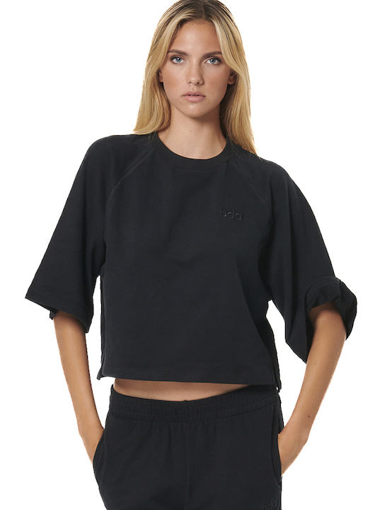 Body Action Women's Crop Top Cotton Black
