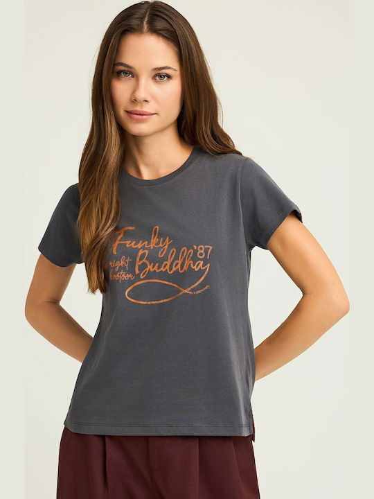 Funky Buddha Women's T-shirt Gray