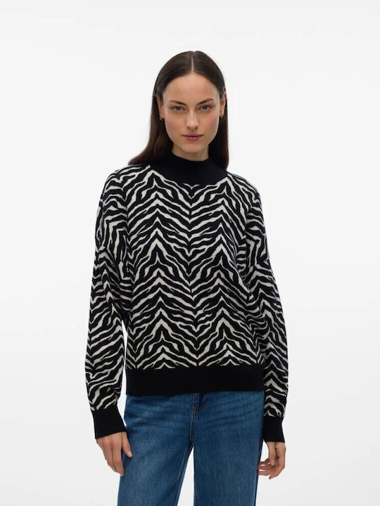 Vero Moda Γυναικείο Μακρυμάνικο Πουλόβερ Μαύρο