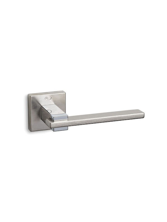 Convex Lever Middle Door Pair Matte Nickel/Chrome