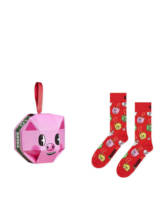 Happy Socks Holiday Γυναικείες Κάλτσες Κόκκινες