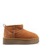 Leather Women's Ankle Boots Tabac Brown