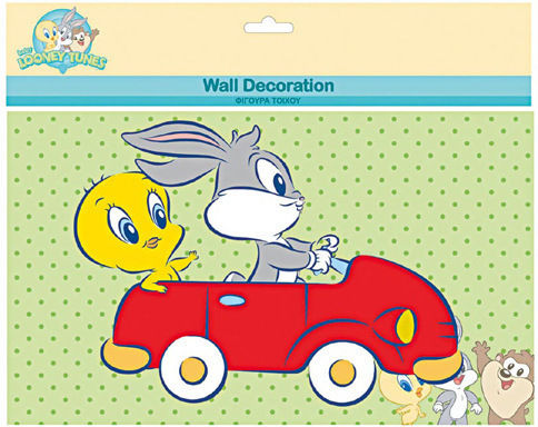 Kinder Wanddekoration Rot Auto 309436 25εκ.