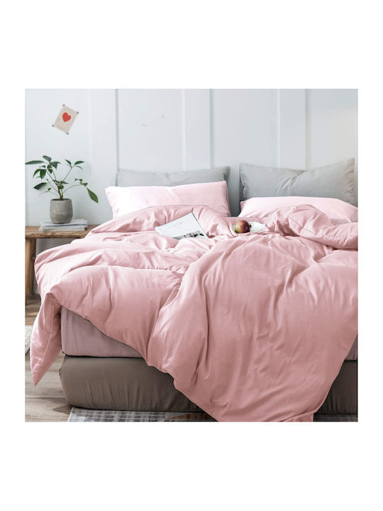Saray Home Duvet Cover Set Single with Pillowcase 160x240 Peaches