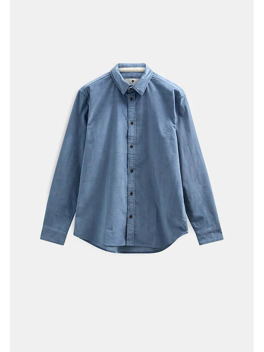 Anerkjendt Long-sleeved Corduroy Shirt Copen Blue
