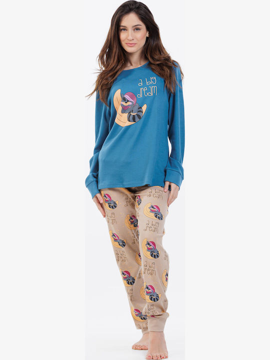 MEI Winter Women's Pyjama Set Turquoise 802560