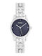 Oozoo Timepieces Γυναικείο Ρολόι 28mm Μπαταρίας με Ασημί Μεταλλικό Μπρασελέ