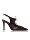 Leather Burgundy High Heels