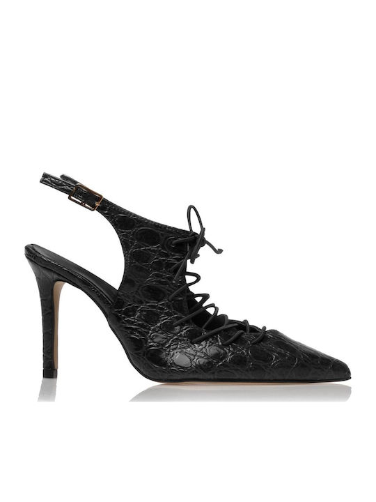 Sante Leather Black High Heels