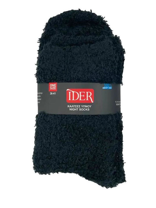 IDER Damen Gemusterte Socken Schwarz 1Pack