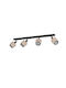 Eglo Spot with 4 Lights and with Socket E27 in Black Color