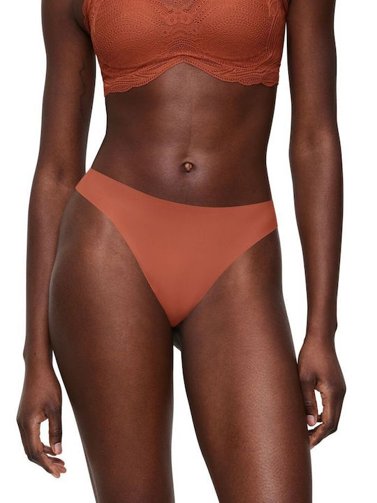 Triumph Micro Γυναικείο String Καφέ Ωχρα