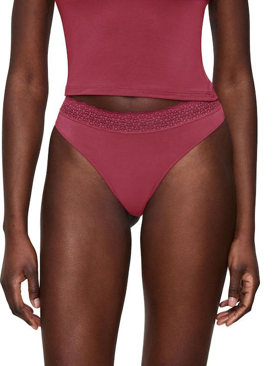 Triumph Feel Modal Damen Zeichenfolge Deep Red