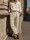 Trousers in Relaxed Fit Beige