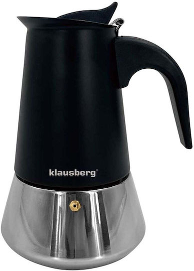 Klausberg Μπρίκι Espresso 4cups Inox Μαύρο