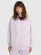 Women's Sweatshirt Jacket Hooded Light Violet