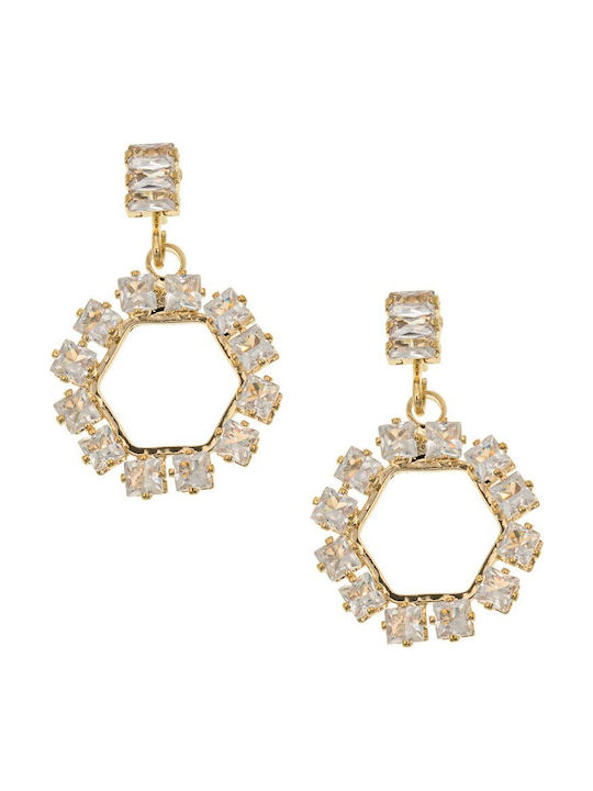FantazyStores Earrings made of Steel Gold Plated Gold / Silver