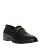 Leather Women's Moccasins in Black Color
