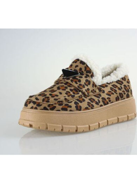 Women's Moccasins in Brown Color