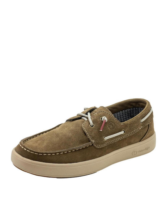 Men's Synthetic Leather Boat Shoes Brown