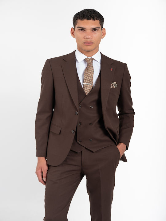 Vittorio Artist Men's Suit Kaφe