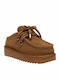 Leder Mules mit Niedrig Absatz in Tabac Braun Farbe