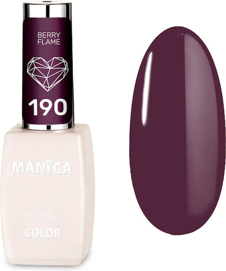 Manica Glossy Βερνίκι Νυχιών Μακράς Διαρκείας Berry Flame - 190 10ml