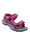 Women's Flat Sandals in Fuchsia Color