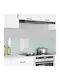 vidaXL Rectangular Glass Back White 70x40cm 3415518 2 Pieces