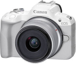 Canon EOS R50 Kit (RF-S 18-45mm f/4.5-6.3 IS STM) Λευκή