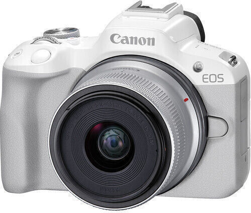 Canon EOS R50 Mirrorless Cameră Kit (RF-S 18-45mm f/4.5-6.3 IS STM) Albă