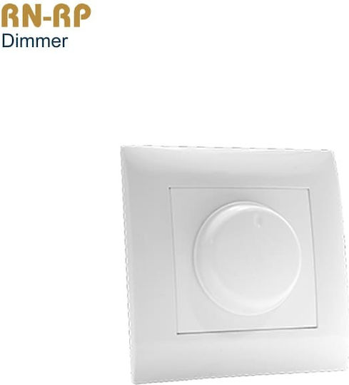 Redled Vertiefter Dimmerschalter mit Vollständigem Platzierung Klassisch Rotierend in Weiß Farbe