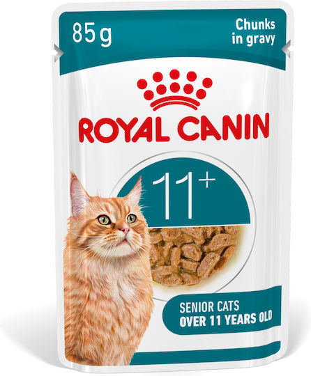 Royal Canin Ageing Υγρή Τροφή για Ηλικιωμένες Γάτες σε Φακελάκι με Κρέας 12x85gr
