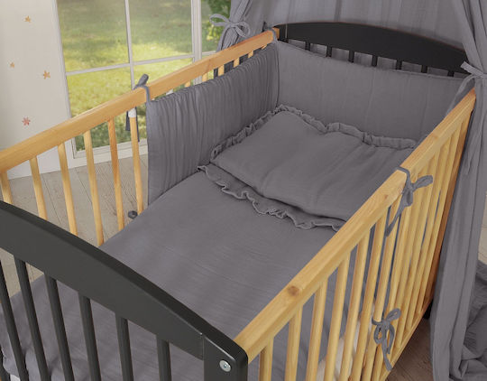My Sweet Baby Crib Bumpers Classic Inside Anthracite 30x180cm