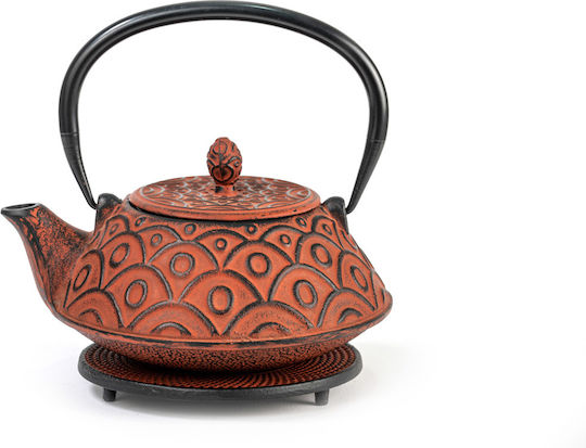 Madras Teapot Cast Iron Red 760ml