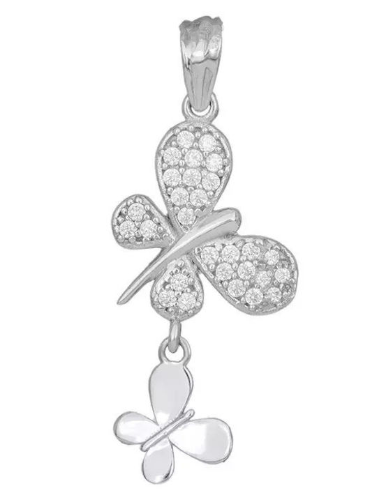 Kreuzanhänger aus Weißgold 14K