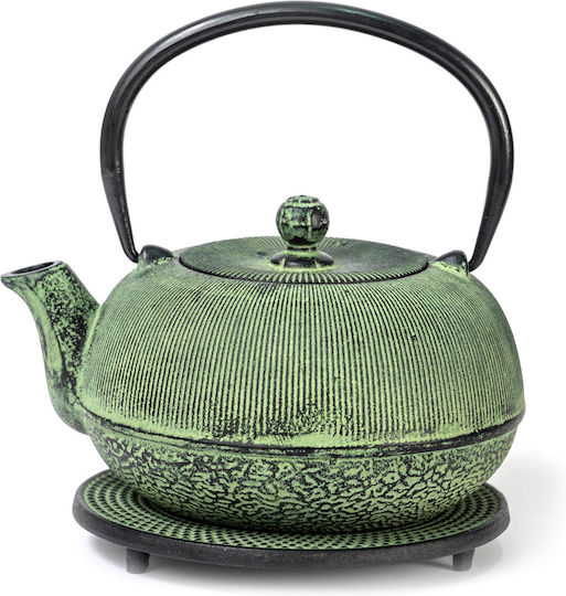 Madras Teapot Cast Iron Green 695ml