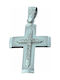 Triantos White Gold Cross 14K