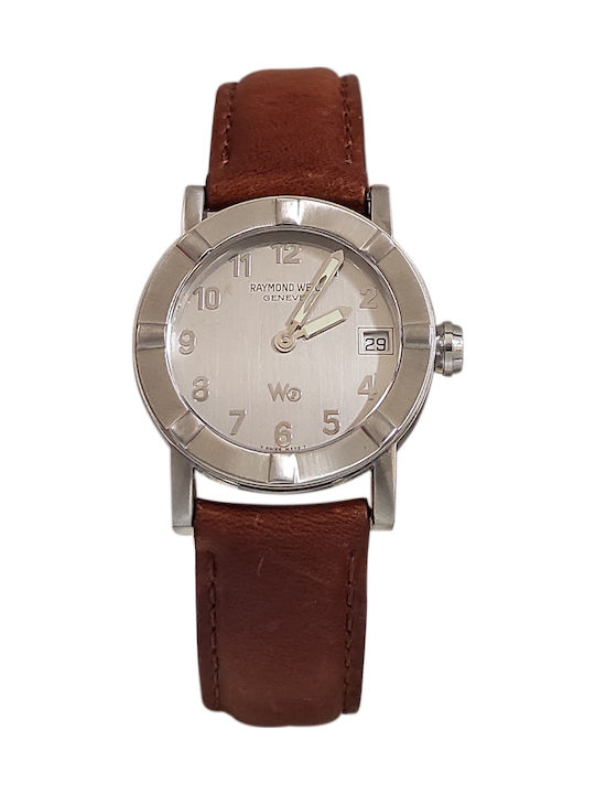 Raymond Weil Geneve Men's Watch 33mm Battery with Brown Leather Strap