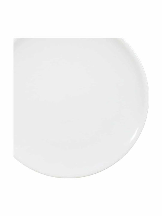 Saturnia Shallow Serving Plate from Porcelain White with Diameter 21cm 6 Pieces